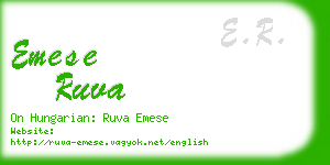 emese ruva business card